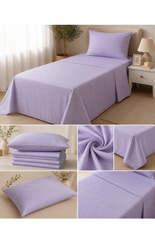 Ş Linens Tek Kişilik Nevresim Takımı Lila Ş Linens Tek Kişilik Nevresim Takımı Lila
