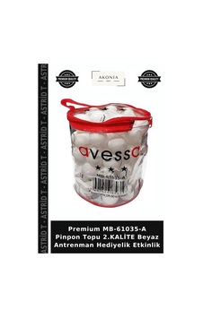Premium Mb-61035-a Pinpon Topu 2.kalite Beyaz Antrenman Hediyelik Etkinlik