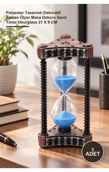 1 Adet Kum Saati Polyester Tasarımlı Dekoratif Zaman Ölçer Masa Dekoru Sand Timer Hourglass 21 X 9 Cm Diğer 1 Adet Kum Saati Polyester Tasarımlı Dekoratif Zaman Ölçer Masa Dekoru Sand Timer Hourglass 21 X 9 Cm Diğer