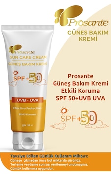 Prosante Güneş Bakım Kremi Spf +50 Çocuk 50 Ml X 2 Adet Prosante Güneş Bakım Kremi Spf +50 Çocuk 50 Ml X 2 Adet