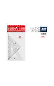 Hatas 21 Cm / 60 / 45 Teknik Okul Öğrenci Gönyesi Seti Hatas 21 Cm / 60 / 45 Teknik Okul Öğrenci Gönyesi Seti