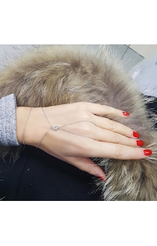 Vaoov 925 Ayar Gümüş Damla Taşlı Şahmeran Bileklik  Gümüş
