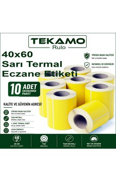 40x60 Sarı Termal Eczane Etiketi 500 Sarım 10 Adet Diğer 40x60 Sarı Termal Eczane Etiketi 500 Sarım 10 Adet Diğer