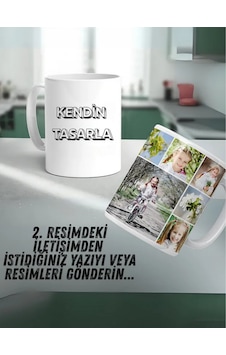 Kişiye Özel Fotoğraflı Ve Yazılı Kupa Bardak Kendin Tasarla