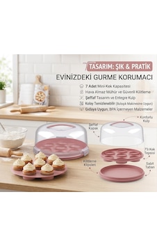 Reoona Taşınabilir Kapaklı Kek Ve Cupcake Şeffaf Taşıma Fanusu 7'li Bölmeli Pastel Pasta Saklama Kabı G-299 Açık Ahşap Reoona Taşınabilir Kapaklı Kek Ve Cupcake Şeffaf Taşıma Fanusu 7'li Bölmeli Pastel Pasta Saklama Kabı G-299 Açık Ahşap