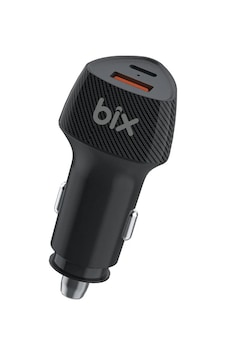 Bix Bxacp52w 52.5w Çift Portlu Type-c Ve Usb-a Araç İçi Hızlı Şarj Cihazı Siyah Bix Bxacp52w 52.5w Çift Portlu Type-c Ve Usb-a Araç İçi Hızlı Şarj Cihazı Siyah