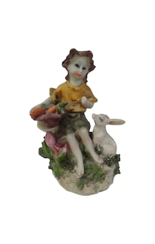 Kız Biblo Tavşanlı Polyester 13 Cm