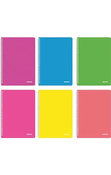 Mopak Neon Serisi A4 Spiralli Pp Kapak Defter 72 Yp Kareli 6'lı Mopak Neon Serisi A4 Spiralli Pp Kapak Defter 72 Yp Kareli 6'lı