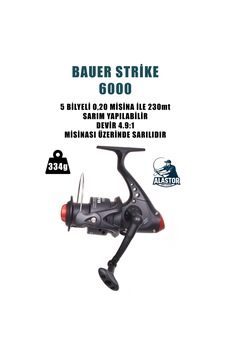 Alastor Olta Makinesi Strike 6000 Olta Makarası 5 Bilyeli Misinası Sarılı Alastor Olta Makinesi Strike 6000 Olta Makarası 5 Bilyeli Misinası Sarılı