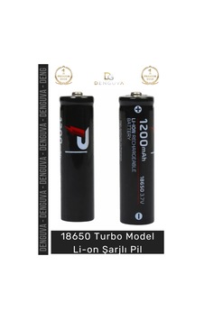 Pil  37 V 1200 Mah Şarj Edilebilir 18650 Turbo Model Liion Şarjlı Pilli Usb Şarj Edilebilir