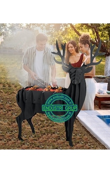 Endüstri Grup - Geyik Figürü Heykel Kömürlü Mangal Barbekü Izgara Endüstri Grup - Geyik Figürü Heykel Kömürlü Mangal Barbekü Izgara