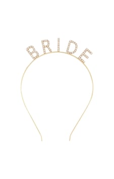 Ers Altın Gold Renk Bekarlığa Veda Kristal Taş Bride Tacı İthal 16x10 Cm Ers Altın Gold Renk Bekarlığa Veda Kristal Taş Bride Tacı İthal 16x10 Cm