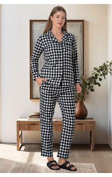 Lohusa Sepeti Lohusasepeti Ekose Desen Önden Düğmeli Lohusa Pijama Takımı Turuncu - 5928 001 Lohusa Sepeti Lohusasepeti Ekose Desen Önden Düğmeli Lohusa Pijama Takımı Turuncu - 5928 001