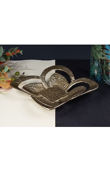 Festıve Kare Meyvelık Gold 28x28x6 Cm
