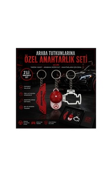 Şık Tasarım Üçlü Araba Anahtarlık Seti Kırmızı Kırmızı Şık Tasarım Üçlü Araba Anahtarlık Seti Kırmızı Kırmızı