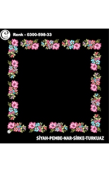 Cenk İçi Boş Kenarı Desenli Oyalık Yazma 100 Cm siyah Cenk İçi Boş Kenarı Desenli Oyalık Yazma 100 Cm siyah