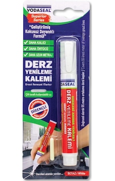 Vodaseal Süper Seri Derz Yenileme Kalemi Tekli Beyaz Vodaseal Süper Seri Derz Yenileme Kalemi Tekli Beyaz
