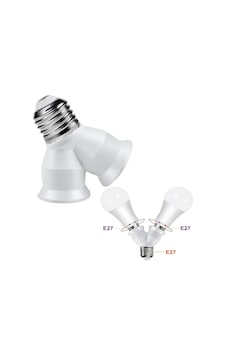 Ayt Ledx Dy-101 E27 Duy Çoğaltıcı Tek Duydan Çift E27 Lamba Bağlantısı Duy Çoklayıcı