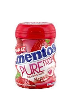 MENTOS PURE FRESH ÇİLEK AROMALI DRAJE SAKIZ 4 ADET * 60 g MENTOS PURE FRESH ÇİLEK AROMALI DRAJE SAKIZ 4 ADET * 60 g