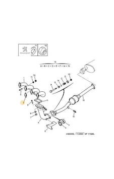 Egzoz Manifold Contası Boxer S-2800 /0349.h5 Peugeot 0349.h5