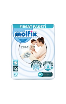 Molfix Premium Paket 2 Beden Mini 3-6 Kg 70'li 6'lı Paket Molfix Premium Paket 2 Beden Mini 3-6 Kg 70'li 6'lı Paket