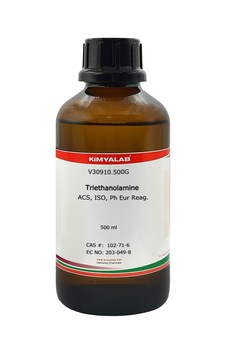Kimyalab Trietanolamin ≥ 99% TEA Triethanolamine 500 ML Kimyalab Trietanolamin ≥ 99% TEA Triethanolamine 500 ML