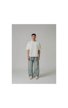 Modivibe Erkek Oversize T-shirt %100 Organik Pamuklu Kalın Dokulu Fit Yuvarlak Yakalı Beyaz Modivibe Erkek Oversize T-shirt %100 Organik Pamuklu Kalın Dokulu Fit Yuvarlak Yakalı Beyaz