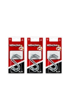 48 Adet No-1 - Küçük S Kanca 12x4pcs Bx40 4 Renk 48 Adet No-1 - Küçük S Kanca 12x4pcs Bx40 4 Renk