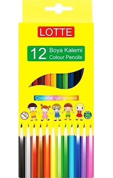 Lotte 12 Renk Kuru Boya Kalemi Lotte 12 Renk Kuru Boya Kalemi