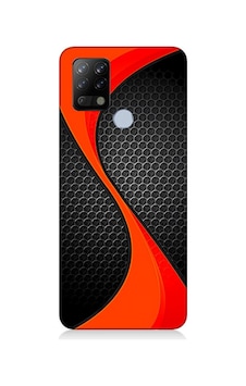 Tecno Pova Uyumlu Silikon Kılıf Turuncu Siyah Karbon Tecno Pova Uyumlu Silikon Kılıf Turuncu Siyah Karbon