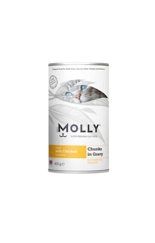 Molly Sos İçinde Parça Tavuklu Yetişkin Kedi Konservesi 400 Gr Molly Sos İçinde Parça Tavuklu Yetişkin Kedi Konservesi 400 Gr