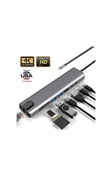 Usb-c - Hdtv Çok Fonksiyonlu 8 Port Çevirici Adaptör