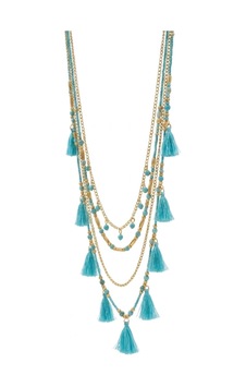Azure Etnik Kolye- Blue Sarı Azure Etnik Kolye- Blue Sarı