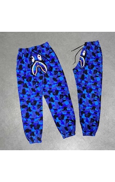 Primemağazam Erkek Pubg Bape X Shark Eşofman Altı - Mavi Çeşitli Primemağazam Erkek Pubg Bape X Shark Eşofman Altı - Mavi Çeşitli
