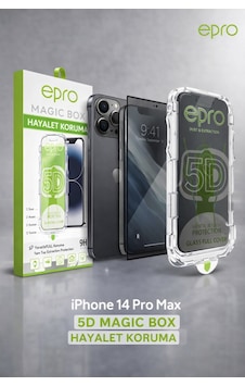 Epro Apple iPhone Uyumlu 14 Pro Max 5d Magic Box Hayalet Koruma Ekran Koruyucu Ve Kılıf Seti Epro Apple iPhone Uyumlu 14 Pro Max 5d Magic Box Hayalet Koruma Ekran Koruyucu Ve Kılıf Seti