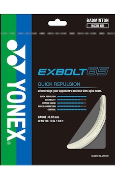 Yonex Exbolt 65 Badminton Kordajı 0.65 Mm 10 Metre Beyaz Yonex Exbolt 65 Badminton Kordajı 0.65 Mm 10 Metre Beyaz
