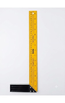 Elka Sarı Marangoz Gönyesi 40cm Sertleştirilmiş Çelik Ölçüm Cetveli