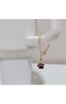 Freya Soft Siyah Pati Charm Siyah Detaylı Termos İle Uyumlu Şık Aksesuar Quencher Termos Freya Soft Siyah Pati Charm Siyah Detaylı Termos İle Uyumlu Şık Aksesuar Quencher Termos