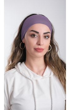 Hürrem Bone Mor Bandana Saç Bandı Viskon Düz 3012 22 Mor