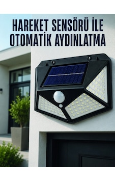 Mey İthalat Hareket Sensörlü Güneş Enerjili Duvar Lambası Dış Mekan İçin Güçlü Led Aydınlatma Diğer