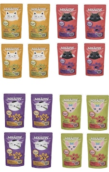 Mhauw 4 Farklı Karışık Lezzet Kedi Çorbası 16 x 80 G Mhauw 4 Farklı Karışık Lezzet Kedi Çorbası 16 x 80 G