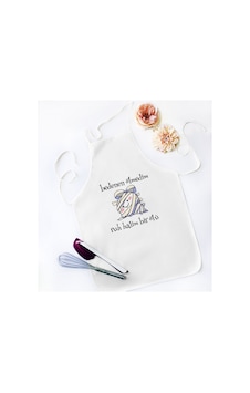 Bk Gift Ruh Halim Bir Ölü Tasarımlı Beyaz Mutfak Önlüğü - Model 1 Bk Gift Ruh Halim Bir Ölü Tasarımlı Beyaz Mutfak Önlüğü - Model 1