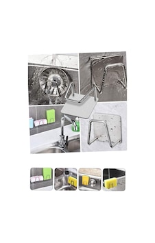 Paslanmaz Çelik Mutfak Lavabo Drenaj Rafı Sudayanıklı Sünger Sabun Için Kendinden Yapışkanlı Gri Paslanmaz Çelik Mutfak Lavabo Drenaj Rafı Sudayanıklı Sünger Sabun Için Kendinden Yapışkanlı Gri
