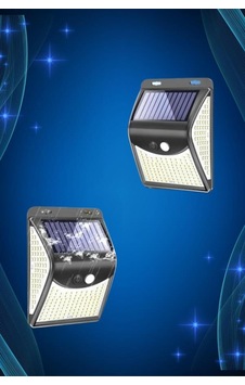 Solar Sensörlü Duvar Lambası Bahçe Lamba 20 Led Işık Çok Renkli Çok Renkli