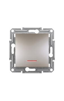Schneider Asfora Plus Bronz Işıklı Liht Anahtar Çerçevesiz- EPH16