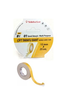 Çift Taraflı Köpükksüz Şeffaf Filmik Bant 12mmx 5mt 1 Adet 12mm X 5 M