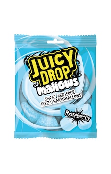 Juicy Drop Mallows Raspberry Sweet And Sour Fizzy Marshmallows 100g Juicy Drop Mallows Raspberry Sweet And Sour Fizzy Marshmallows 100g