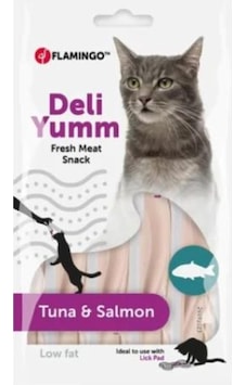 Flamingo Deli Yumm Ton Balıklı Ve Somonlu Kedi Ödül Maması 5x14 Gr Flamingo Deli Yumm Ton Balıklı Ve Somonlu Kedi Ödül Maması 5x14 Gr