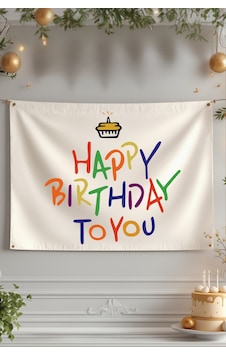 Kişiye Özel Doğum Günü Duvar Örtüsü Flama Pastel Renk Happy Birthday Baskılı Büyük Boy Kumaş Arka Kişiye Özel Doğum Günü Duvar Örtüsü Flama Pastel Renk Happy Birthday Baskılı Büyük Boy Kumaş Arka