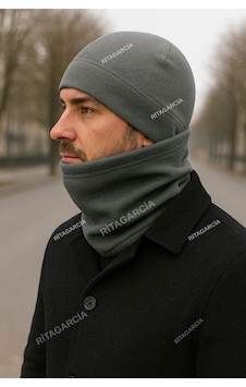 Ritagarcia Polar Bere Boyunluk Gri 2.li Set Ritagarcia Polar Bere Boyunluk Gri 2.li Set